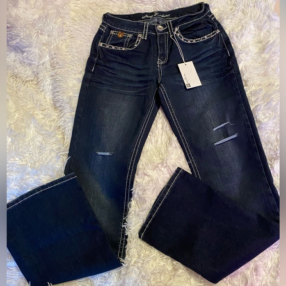 *NWT* Sexy Couture Size 5 Women’s Bedazzled Bootcut Jeans